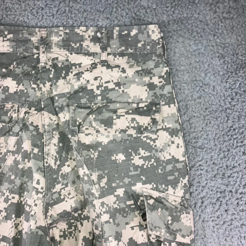 Military Cargo Pants Men 30x31 Digital ACU Camo Ripstop Utility Trousers Grunge